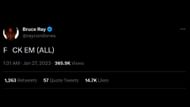 The streamer's tweet after the alleged ban (Image via Twitter)